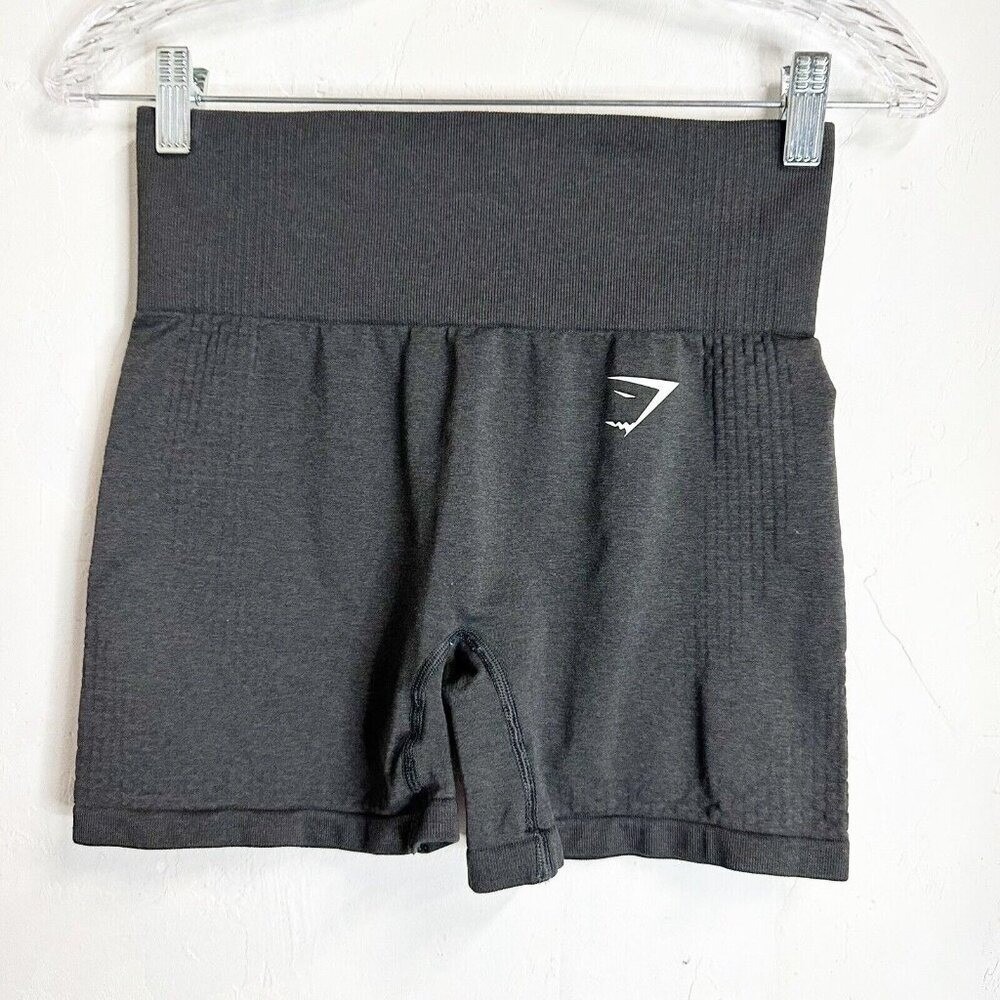Gymshark Seamless Black Mini Shorts Athletic Stretch Yoga Gym Womens Small